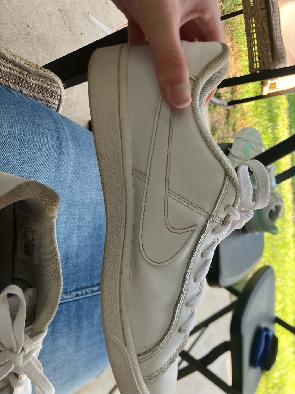 Nike White Leather Sneakers - Classic Low-Top